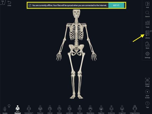 offline alert screenshot